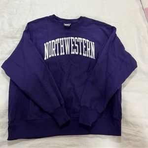 Northwestern University Champion Crewneck Sweatshirt